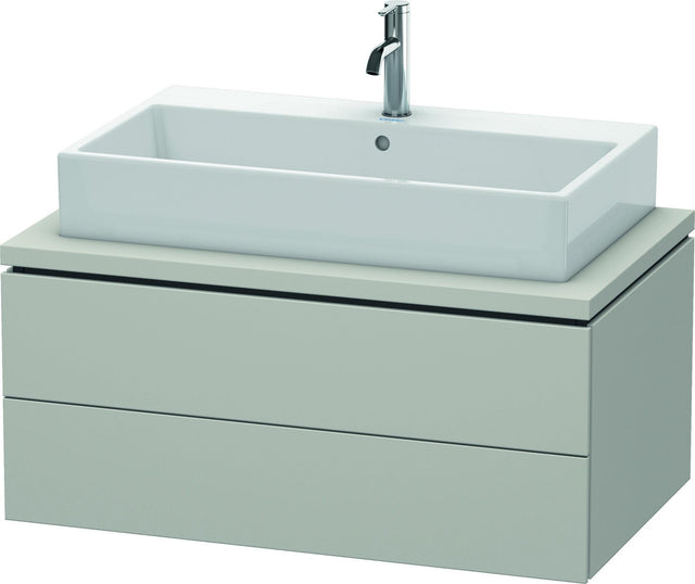 DURAVIT L-Cube Konsolenwaschtischunterbau 920 mm, 2 Schubkästen, Betongrau Matt, wandhängend