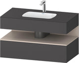 DURAVIT Qatego Einbauwaschtisch mit Konsolenwaschtischunterbau 1000 mm, 1 Auszug, antibakteriell