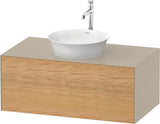 DURAVIT White Tulip Waschtischunterbau wandhängend 1000 mm Nussbaum Taupe Hochglanz
