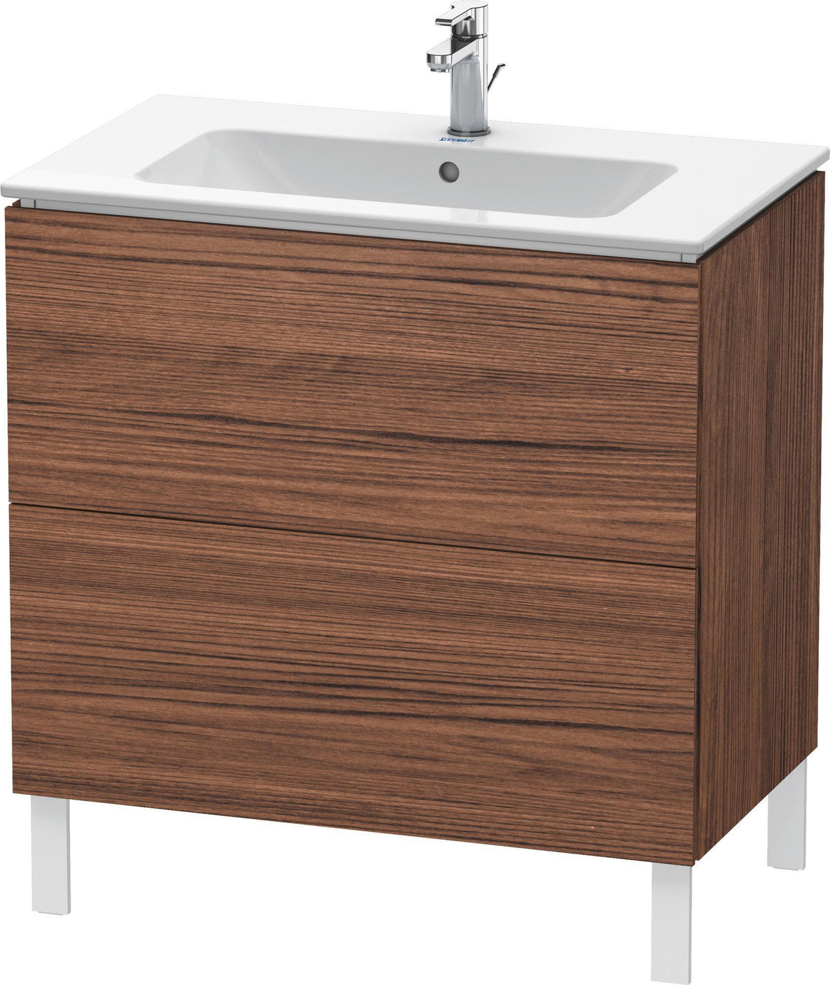 Duravit L-Cube Waschtischunterbau 820 mm taupe matt, 2 Auszüge, bodenstehend