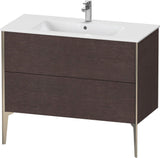 Duravit XViu Waschtischunterbau bodenstehend 1010 mm, 2 Auszüge, weiß matt, Tip-On