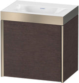 Duravit XViu Waschtischunterbau 460 mm, 1 Tür, champagner matt / mediterrane Eiche, wandhängend