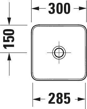 DURAVIT Sivida Aufsatzbecken Set mit Konsole 410x330mm Weiß ohne Hahnloch
