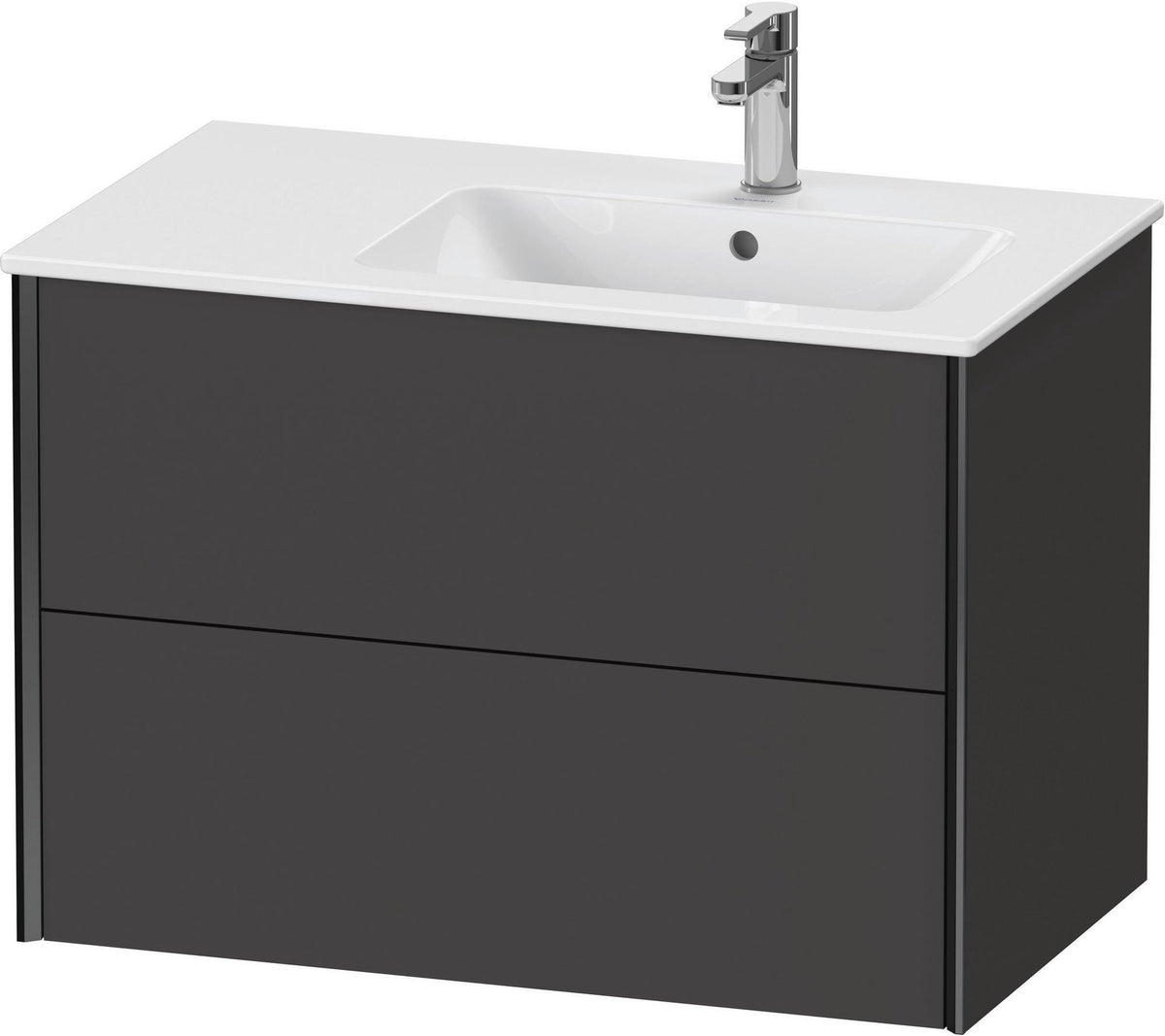 DURAVIT XViu Waschtischunterbau wandhängend 810 mm, 2 Schubkästen, weiß matt