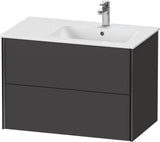 DURAVIT XViu Waschtischunterbau wandhängend 810 mm, 2 Schubkästen, weiß matt