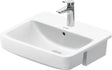 Duravit No.1 Halbeinbau-Waschtisch 550 mm weiß mit Überlauf und Hahnlochbank