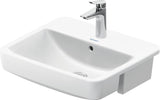 Duravit No.1 Halbeinbau-Waschtisch 550 mm weiß mit Überlauf und Hahnlochbank