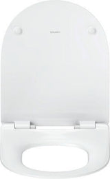 DURAVIT Univavo WC-Sitz D-Form mit Absenkautomatik, abnehmbar, Edelstahl-Scharniere, Weiß