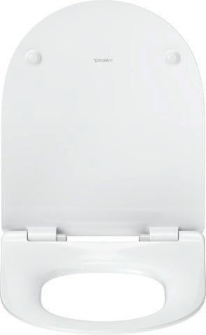 DURAVIT Univavo WC-Sitz D-Form mit Absenkautomatik, abnehmbar, Edelstahl-Scharniere, Weiß