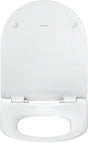 DURAVIT Univavo WC-Sitz D-Form mit Absenkautomatik, abnehmbar, Edelstahl-Scharniere, Weiß