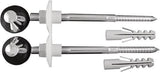 DURAVIT Befestigung Universal für Wand-WC und Wand-Bidet, Abdeckkappen weiß, 345 mm, Stahl verzinkt