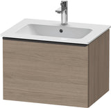 Duravit D-Neo Waschtischunterbau 610 mm Eiche Terra Matt mit 1 Auszug und Chromgriff