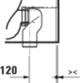 DURAVIT D-Code Stand-WC 570 mm weiß spülrandlos, Abgang waagerecht