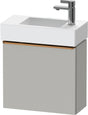 DURAVIT D-Neo Waschtischunterbau 484 mm betongrau matt mit Tür rechts und Bronze-Griff