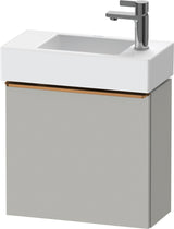 DURAVIT D-Neo Waschtischunterbau 484 mm Eiche Schwarz Matt, 1 Tür, Bronze Griff