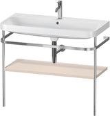 Duravit Happy D.2 c-shaped Waschtischset mit Metallkonsole, 975 mm, Taupe