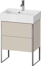 Duravit XSquare Waschtischunterbau 584x731x390mm mit Fußgestell und Höhenausgleich, s-matt ES Ahorn
