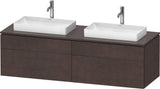 DURAVIT L-Cube Konsolenwaschtischunterbau 1620 mm Taupe supermatt mit Tip-on Technik