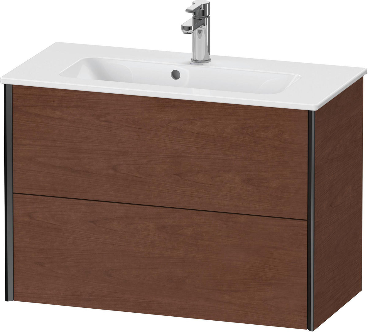 DURAVIT XViu Waschtischunterbau wandhängend 810 mm, 2 Schubladen, champagner matt/weiß matt
