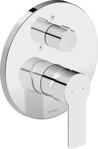 Duravit D-Code Einhebel-Brausemischer Unterputz mit Keramikmischsystem und Umstellventil in Chrom