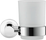 DURAVIT D-Code Glashalter Glas rechts Chrom – Wandmontage Zahnputzbecher mit Befestigungsmaterial