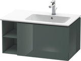 Duravit L-Cube Waschtischunterbau 820 mm, 1 Auszug, Becken rechts, Amerikanisch Nussbaum