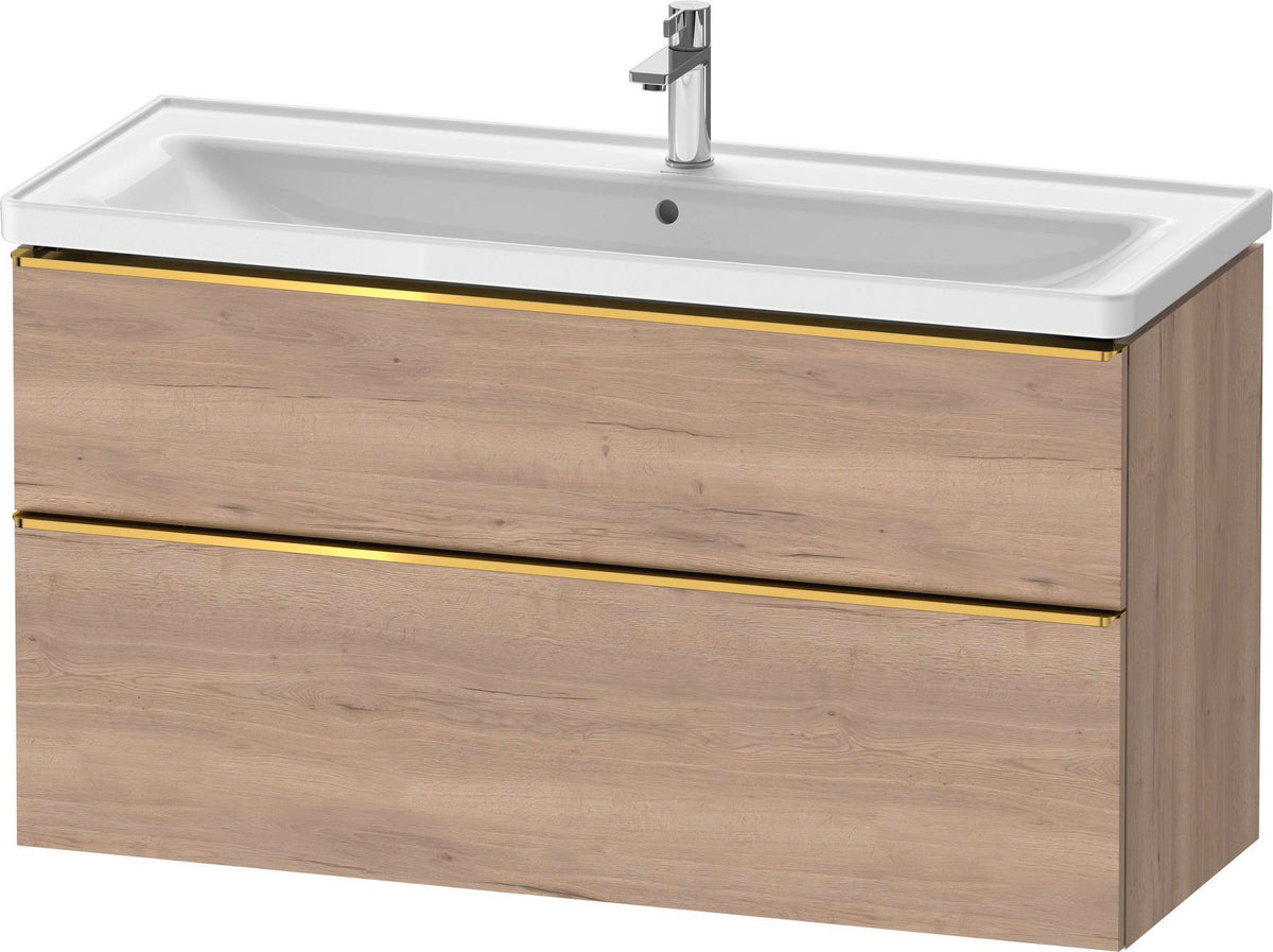 DURAVIT D-Neo Waschtischunterbau 1184 mm Eiche Schwarz mit Bronze Griff