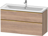 DURAVIT D-Neo Waschtischunterbau 1184 mm Eiche Schwarz mit Bronze Griff