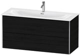 Duravit XSquare Waschtischunterbau 1210 mm, 2 Schubkästen, weiß matt, wandhängend, Tip-On