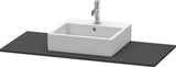 Duravit XSquare Konsole 1200x550mm Eiche Schwarz mit Ausschnitt für Waschschüssel