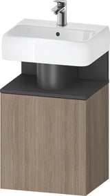 DURAVIT Qatego Waschtischunterbau 440 mm Eiche Terra Matt, 1 Tür links, Tip-On