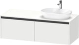 Duravit Ketho.2 Konsolen-Waschtischunterbau 1400 mm Betongrau Matt mit 2 Auszügen