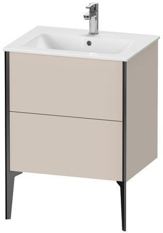 Duravit Waschtischunterbau XVIU 610x834x480mm mit 2 Auszügen in Champagner Matt