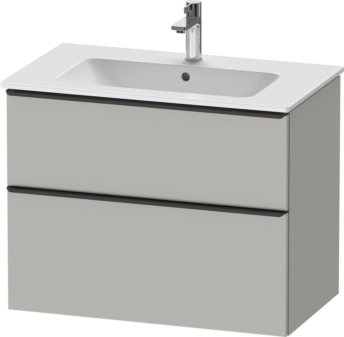 Duravit D-Neo Waschtischunterbau 810 mm betongrau matt mit Soft-Close-Auszug