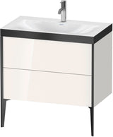 Duravit XViu c-bonded Waschtischset bodenstehend 800 mm mit 2 Auszügen, Push-Open und Soft-Close