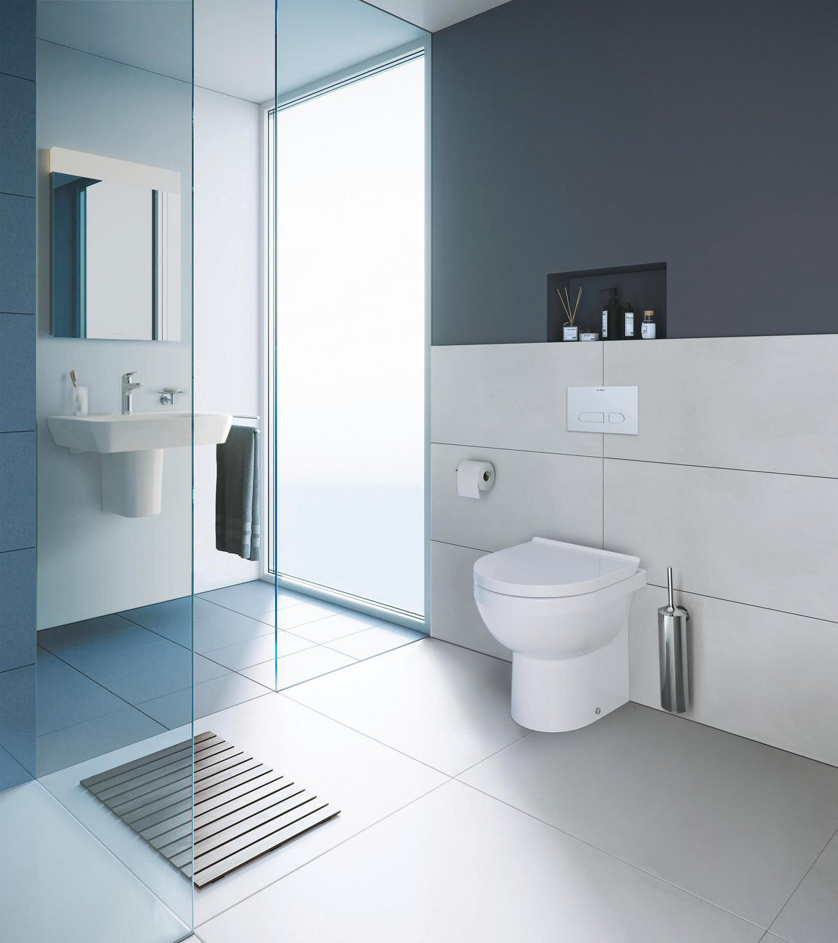 DURAVIT Starck T Bürstengarnitur Chrom wandhängend 80x118x435 mm