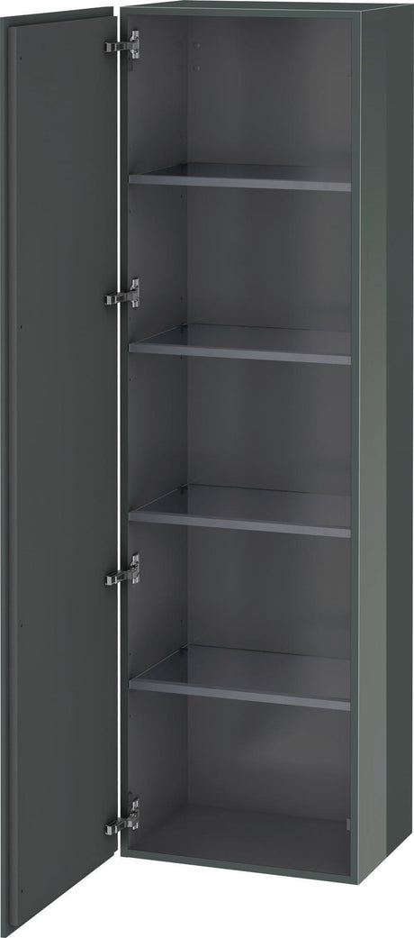 Duravit L-Cube Hochschrank 1760 mm, 1 Tür links, Amerikanisch Nussbaum – Wandhängend, Soft-Close