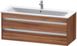 DURAVIT Ketho Waschtischunterbau 1200 mm betongrau matt mit 2 Schubkästen und Soft-Close