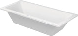 Duravit D-Code Badewanne 1800x800 mm Einbau, Mittelablauf, 2 Rückenschrägen, Weiß