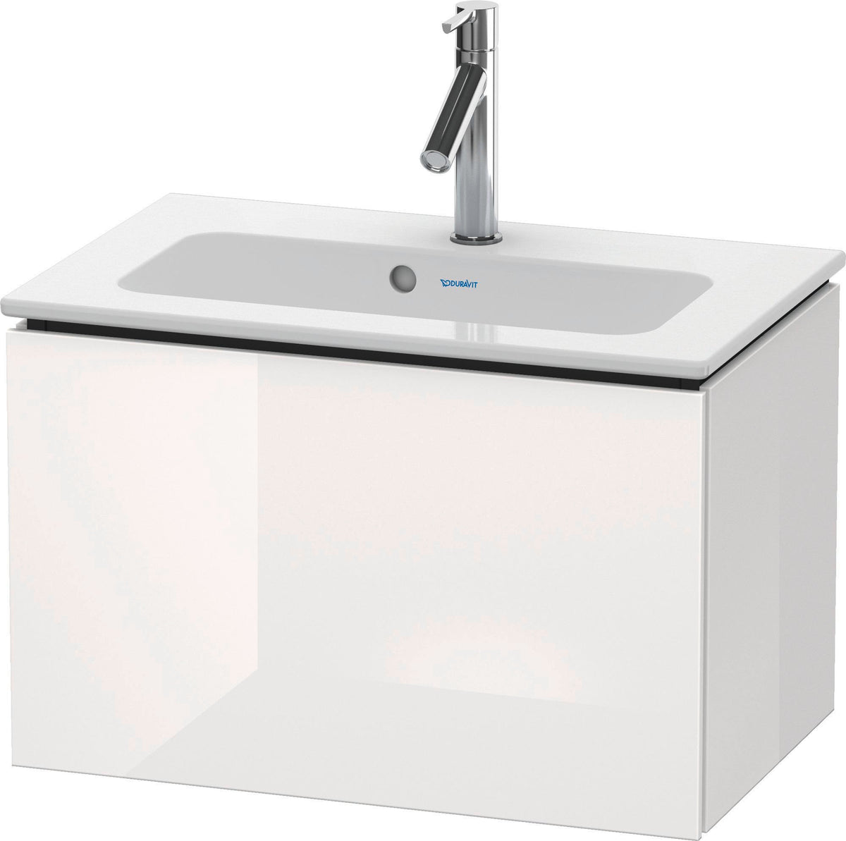 DURAVIT L-Cube Waschtischunterbau 620 mm, 1 Auszug, Weiß Matt, Wandmontage
