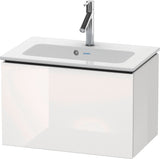 DURAVIT L-Cube Waschtischunterbau 620 mm, 1 Auszug, Weiß Matt, Wandmontage