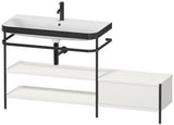 Duravit Waschtischset Happy D.2 Plus 1600x490mm taupe supermatt mit Hahnloch