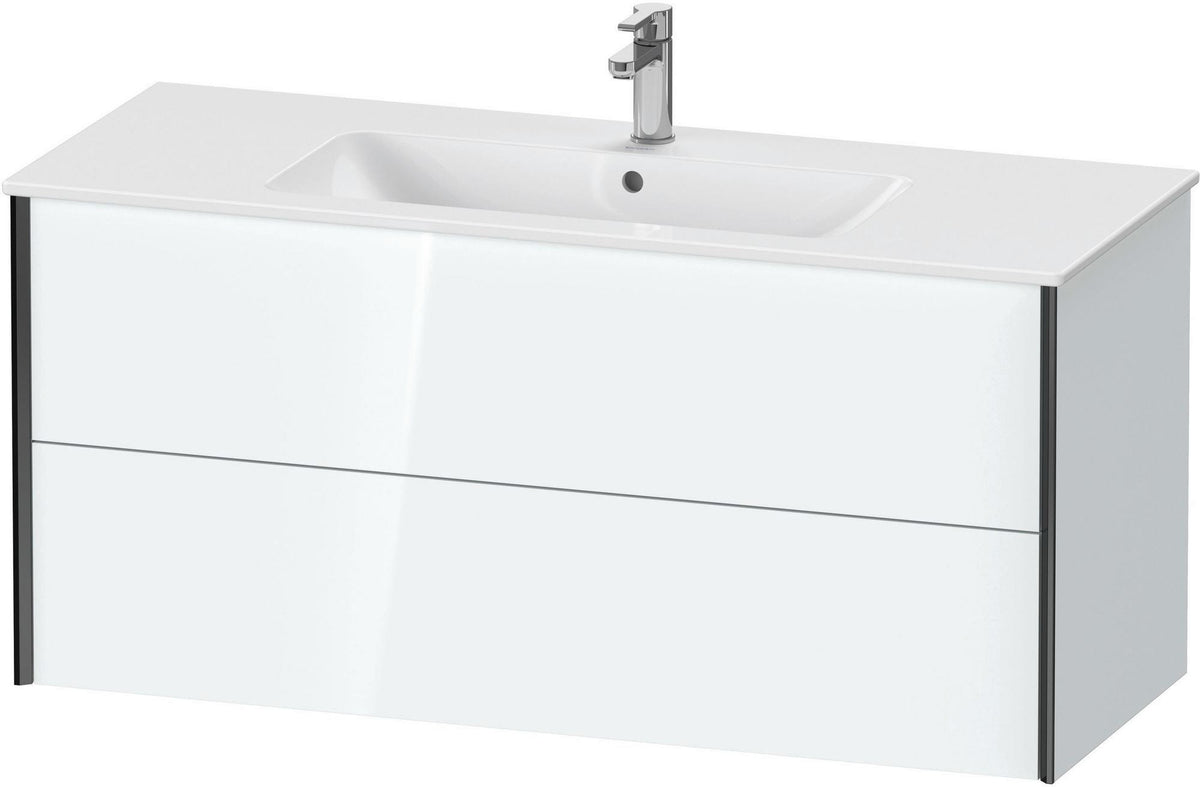 Duravit XViu Waschtischunterbau wandhängend 1210 mm, 2 Schubkästen, champagner matt/weiß matt