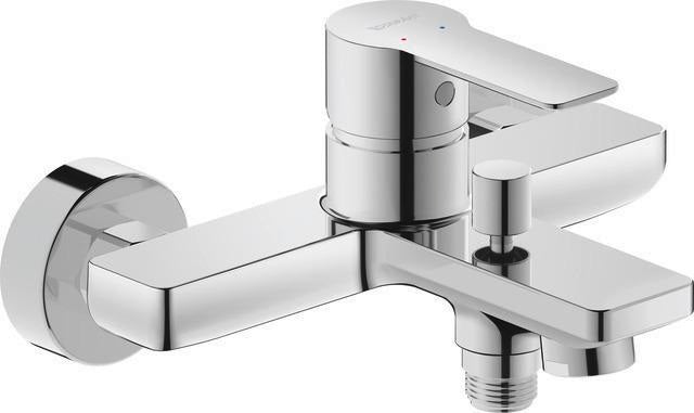 Duravit D-Code 2.0 Einhebel-Wannenmischer Aufputz Keramikmischsystem Schwarz Matt