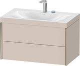 DURAVIT XViu c-bonded Waschtischset 800 mm wandhängend mit 2 Schubkästen und Tip-on-Technik