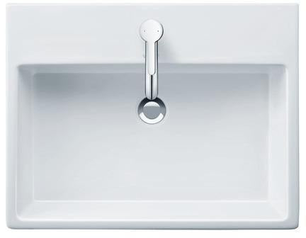 DURAVIT Vero Air Waschtisch 600 mm, weiß, mit Hahnlochbank und 1 Hahnloch, ohne Überlauf, für Wandmontage