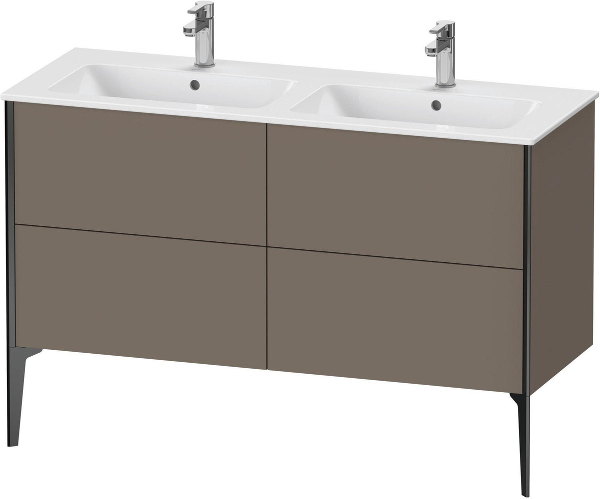 DURAVIT XViu Waschtischunterbau bodenstehend 1280 mm, 4 Auszüge, weiß matt – Tip-On