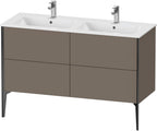 flannel grey seidenmatt / Mitteldichte Faserplatte (MDF) / Ausz.schwarz