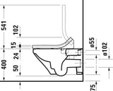DURAVIT Dusch-WC Sitz SensoWash Classic Weiß 375x520 mm für DuraStyle mit Fernbedienung