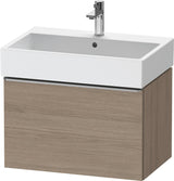 Duravit D-Neo Waschtischunterbau 684 mm Eiche Terra Matt mit Auszug und Bronze-Griff